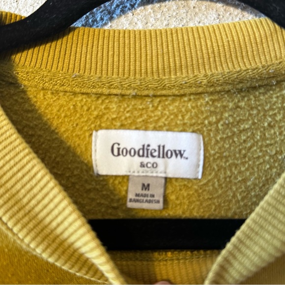 Goodfellow & Co Men's Yellow Crewneck Sweater - Picture 2 of 4